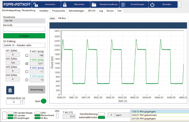 Lab View Screenshot of Sofware